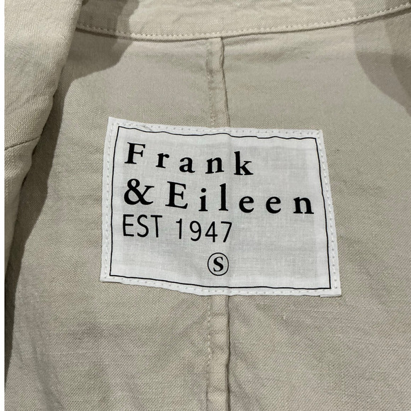 Frank & Eileen Dublin Tailored Blazer Italian Performance Linen Cement Small - Picture 10 of 12